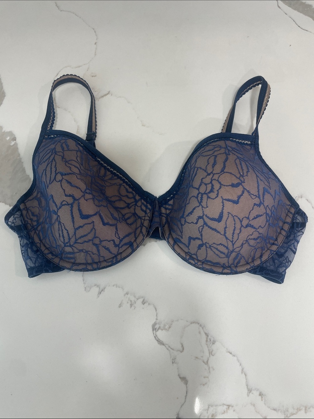 Wacoal Navy Blue Lace Underwire Bra